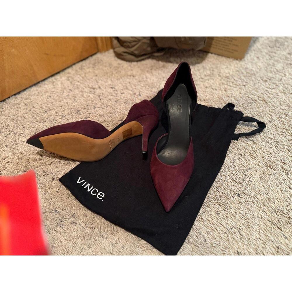 Vince Burgundy Heels